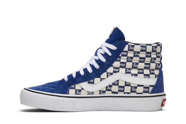 Кроссовки Vans Supreme x Sk8-Hi Pro 'Checkered Blue'