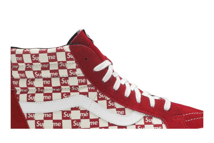 Кроссовки Vans Supreme x Sk8-Hi Pro 'Checkered Red'