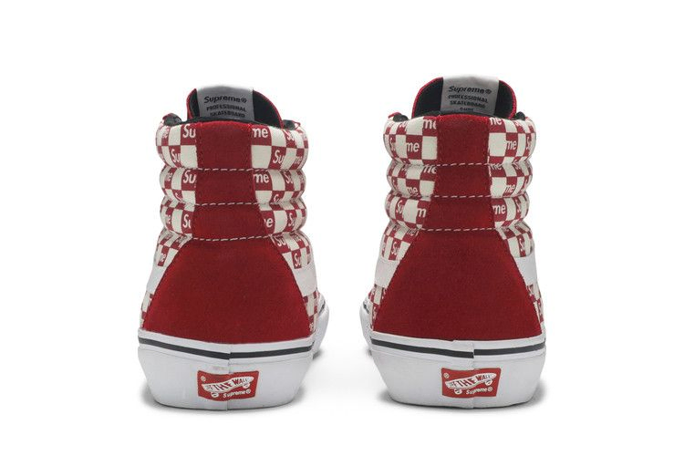 Кроссовки Vans Supreme x Sk8-Hi Pro 'Checkered Red'