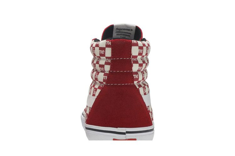 Кроссовки Vans Supreme x Sk8-Hi Pro 'Checkered Red'