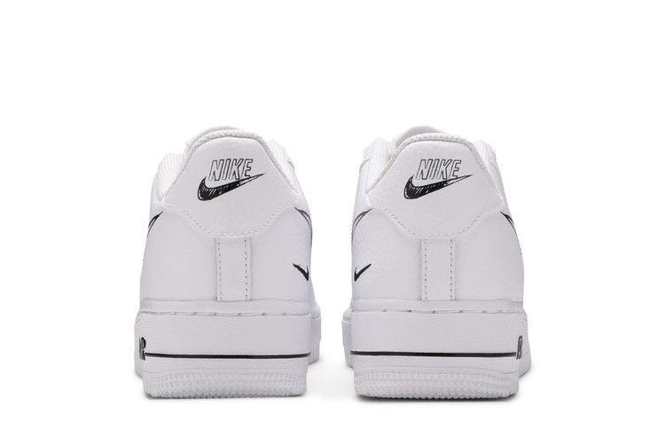 Кроссовки Nike Air Force 1 Low GS 'Doodle Swoosh - White Black'