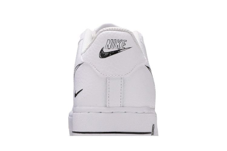 Кроссовки Nike Air Force 1 Low GS 'Doodle Swoosh - White Black'