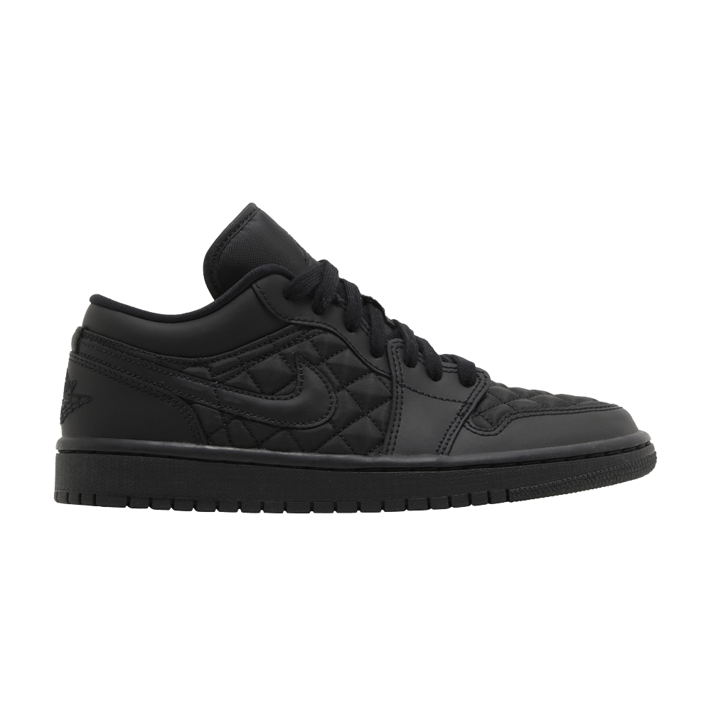 Кроссовки Wmns Air Jordan 1 Low 'Triple Black Quilted'