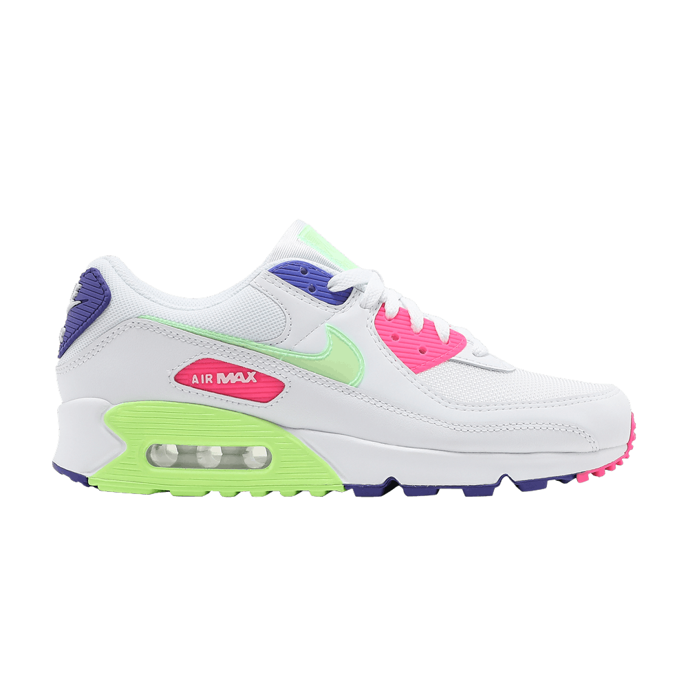 Кроссовки Nike Wmns Air Max 90 'White Indigo Burst Volt'