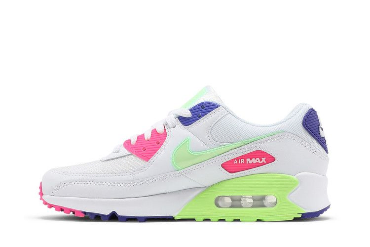 Кроссовки Nike Wmns Air Max 90 'White Indigo Burst Volt'