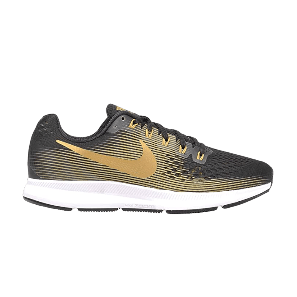 Кроссовки Nike Wmns Air Zoom Pegasus 34 Wide 'Black Metallic Gold'