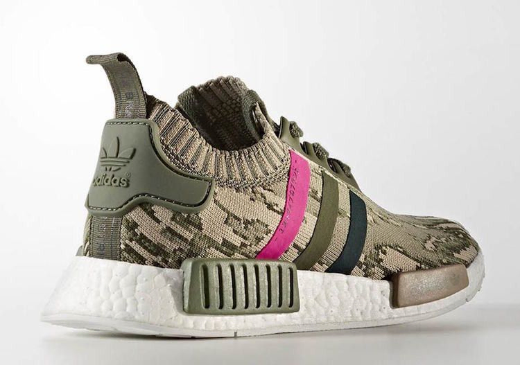 Кроссовки adidas Wmns NMD_R1 Primeknit 'Green Glitch Camo'