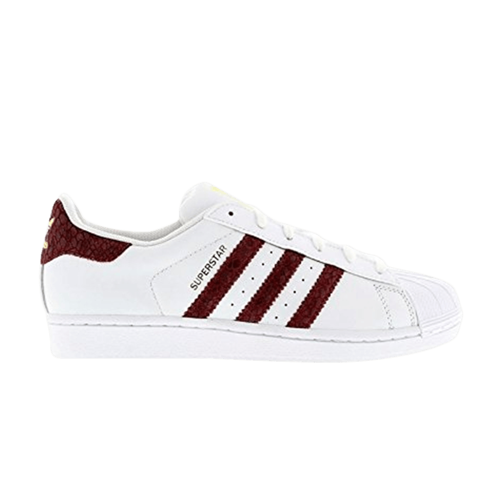 Кроссовки adidas Wmns Superstar 'White Burgundy'