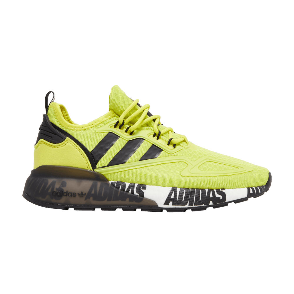 Кроссовки adidas ZX 2K Boost J 'Bold Logo Graphic - Acid Yellow'