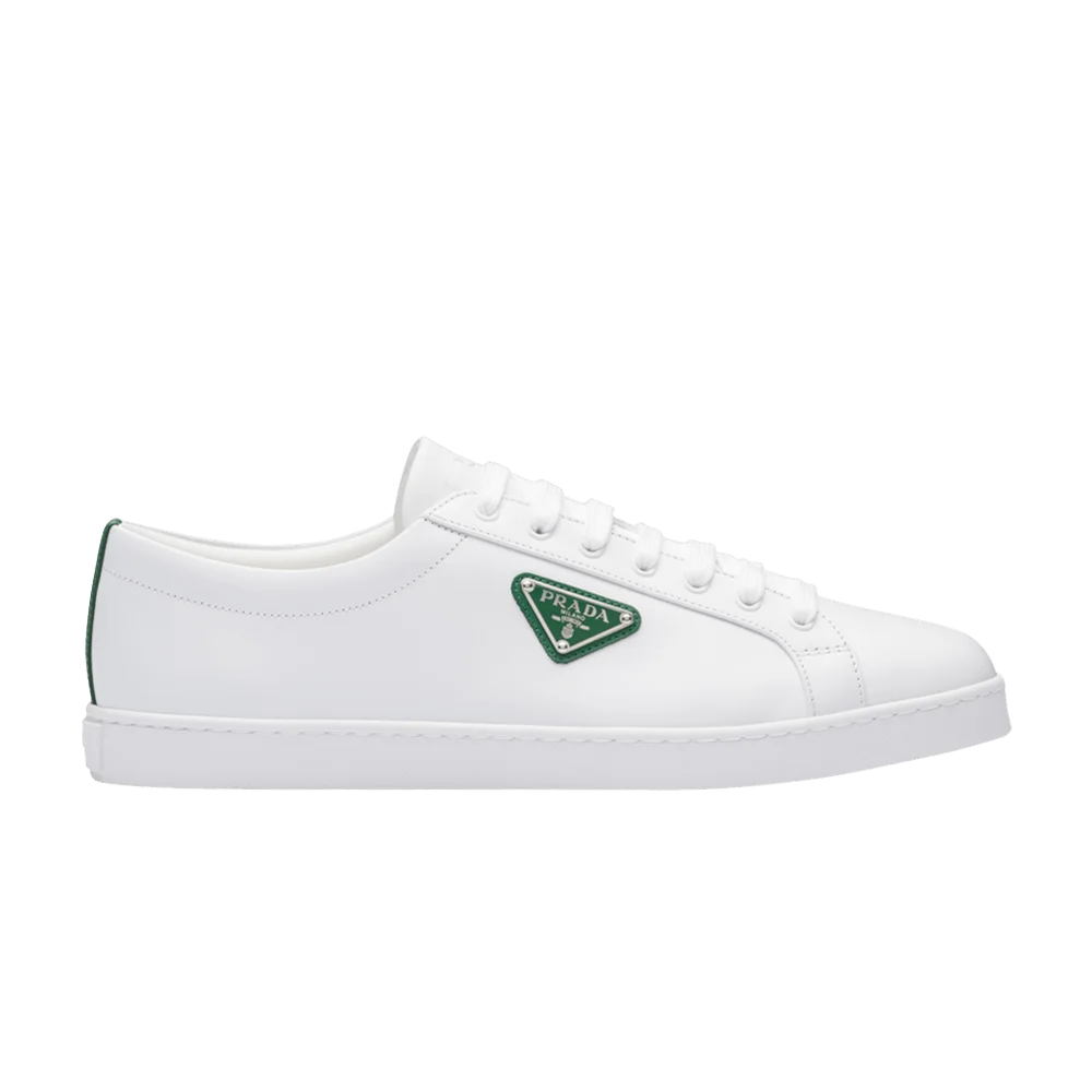 Кроссовки Prada Brushed Leather Sneaker 'White Green'