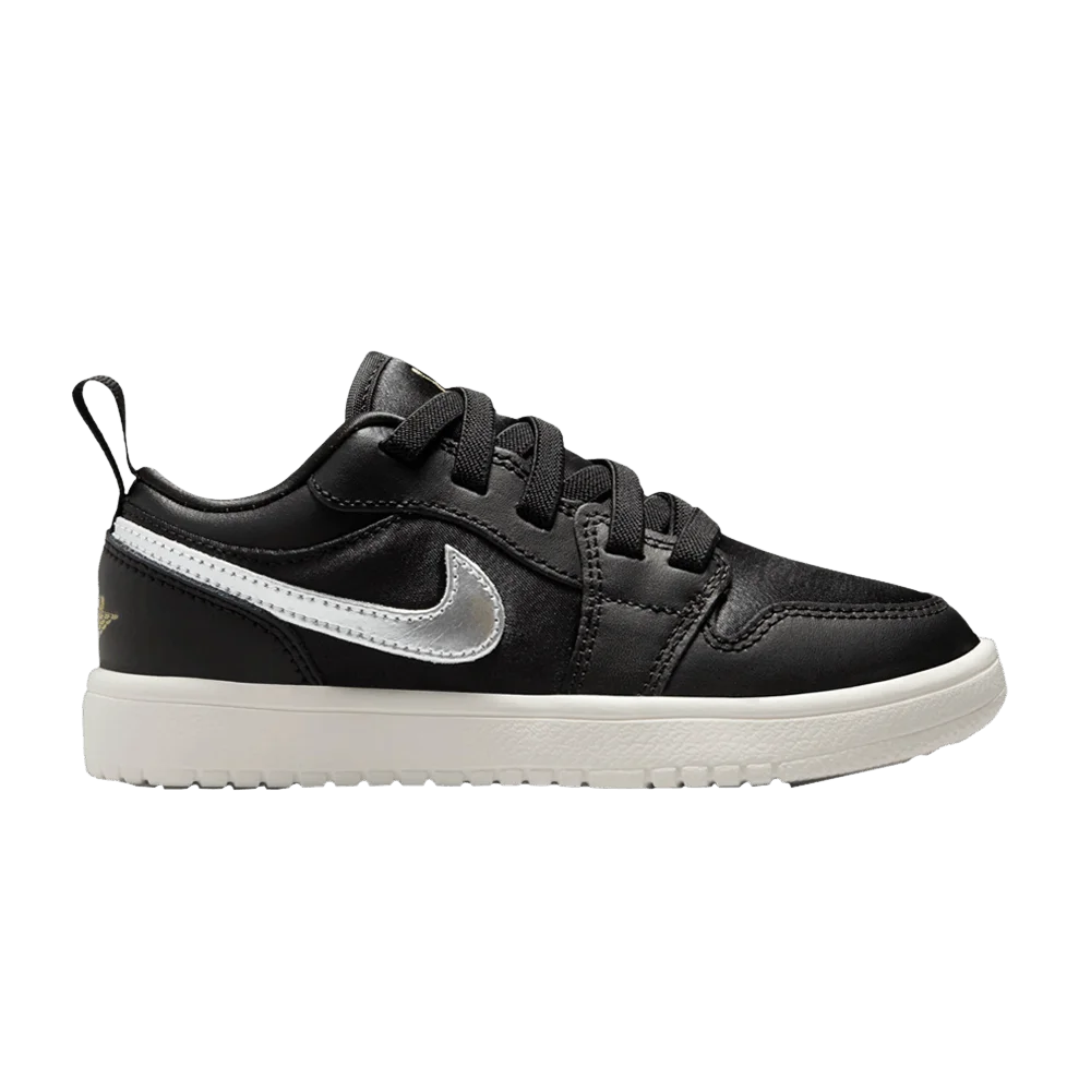 Кроссовки Air Jordan 1 Low ALT SE PS 'Black Metallic Silver'