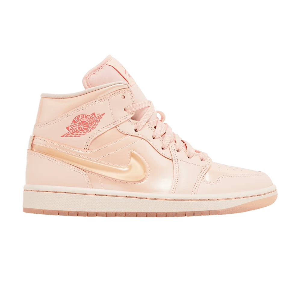 Кроссовки Wmns Air Jordan 1 Mid 'Patent Valentine's Day'