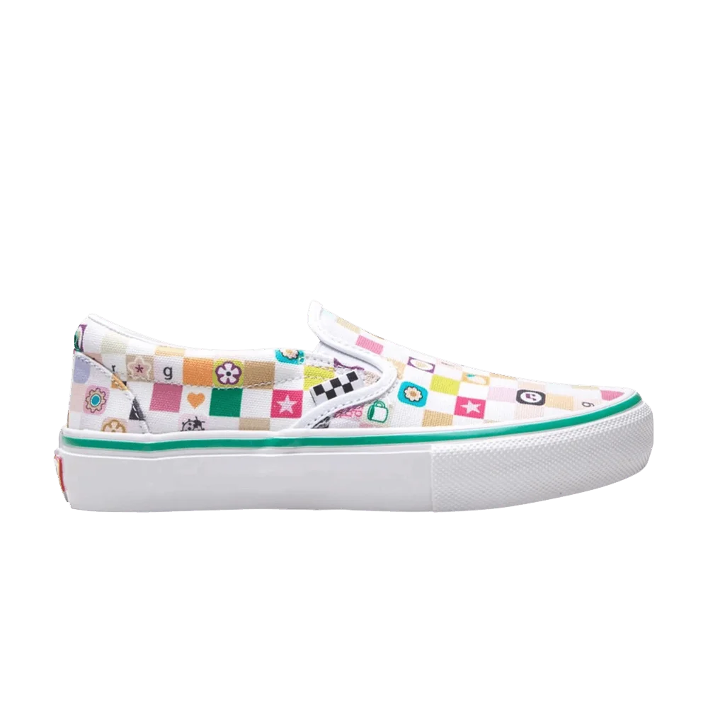 Frog x Vans Skate Slip-On LTD 'Checker White'