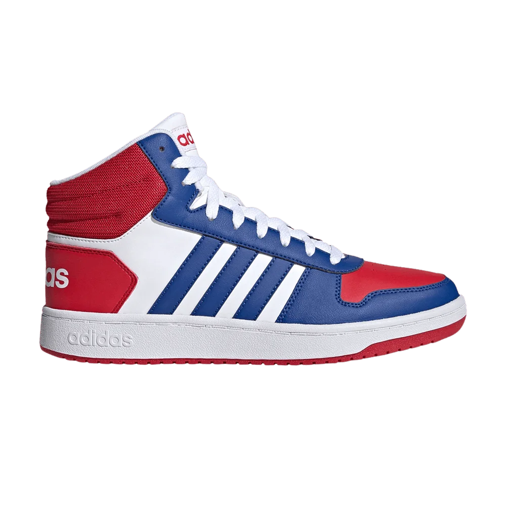 Кроссовки Adidas Hoops 2.0 Mid 'White Blue Red'