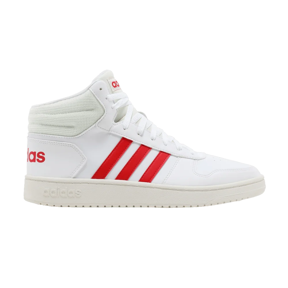 Кроссовки Adidas Hoops 2.0 Mid 'White Vivid Red'