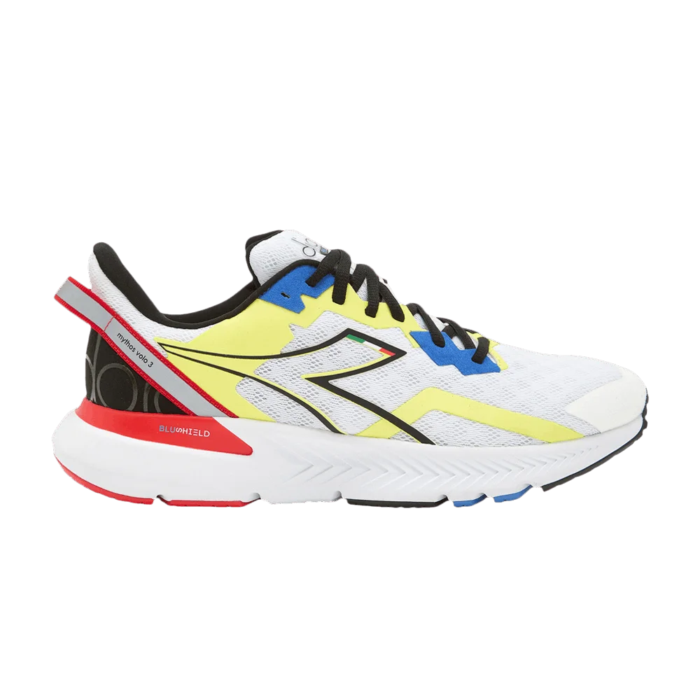 Кроссовки Diadora Mythos Blushield Volo 3 'White Yellow Fluorescent'