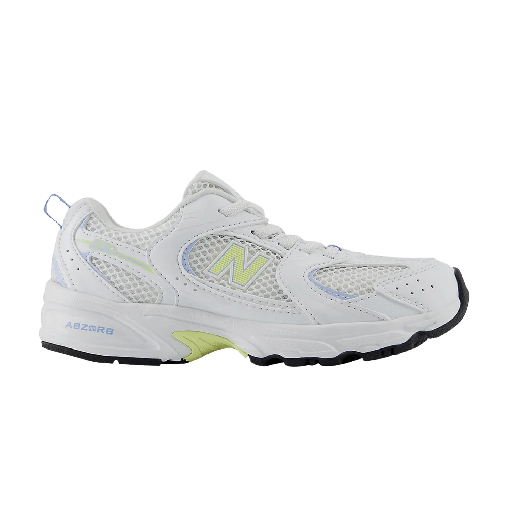 Кроссовки New Balance 530 Bungee Lace Little Kid Wide 'White Electric Sky'