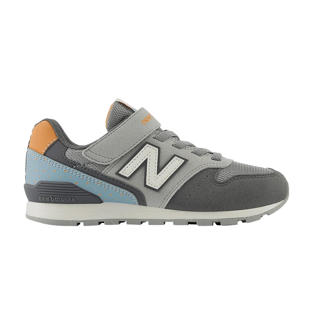 Кроссовки New Balance 996 Bungee Lace Top Strap Big Kid Wide 'Grey White Blue'