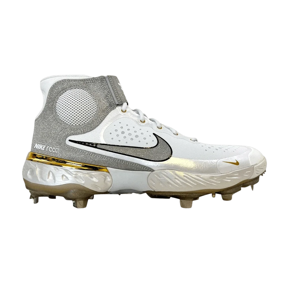 Кроссовки Nike Alpha Huarache Elite 3 Mid 'White Silver Gold'