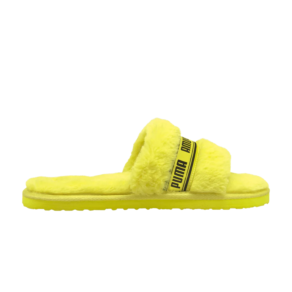 Кроссовки Puma Fluff Slide Jr 'Fluo Yellow'