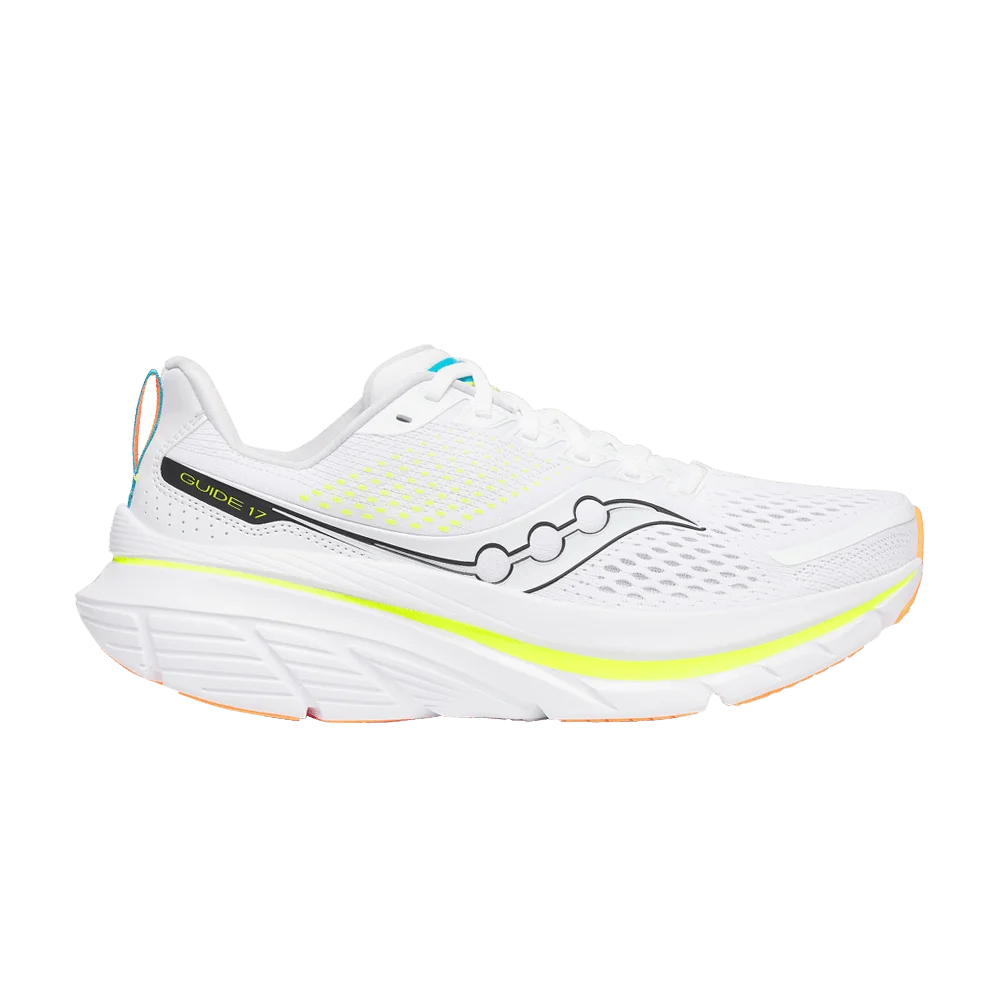 Кроссовки Saucony Guide 17 'White Citron Orange'