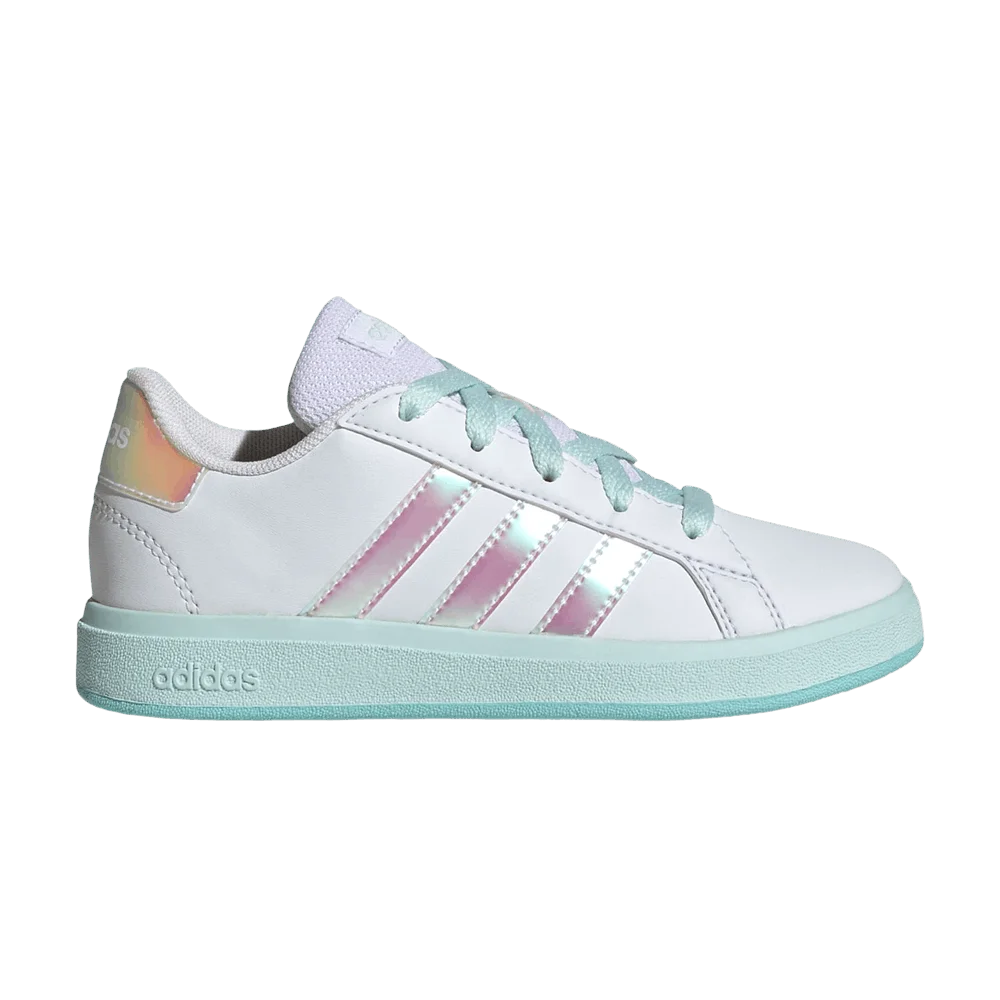 Кроссовки adidas Grand Court Lace K 'Iridescent Stripes - White'