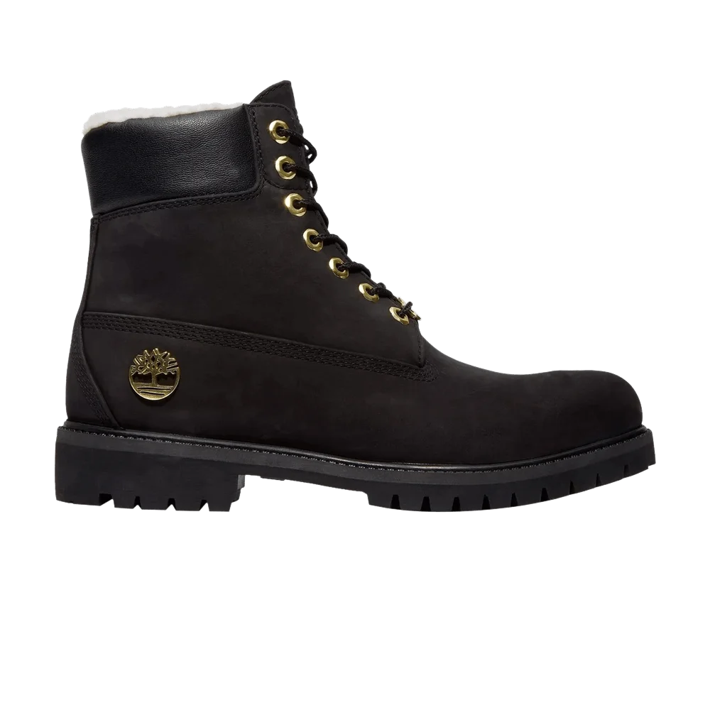 Timberland 6 Inch Fleece Lined Waterproof Boot 'Black Gold'