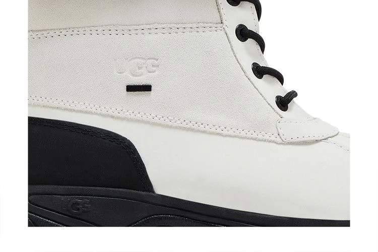 UGG Butte Waterproof Leather Snow Boot 'White Black'