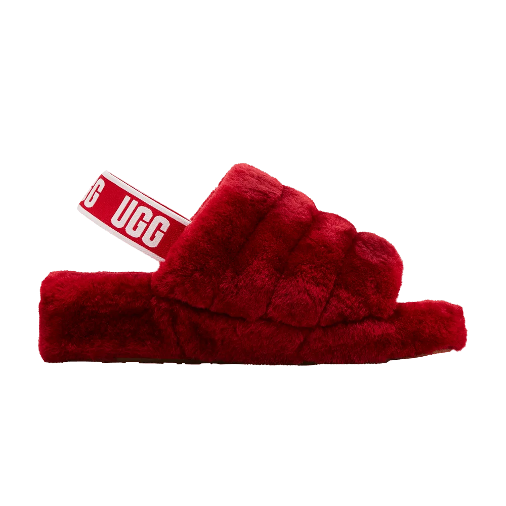 UGG Wmns Fluff Yeah Slide 'Ribbon Red'