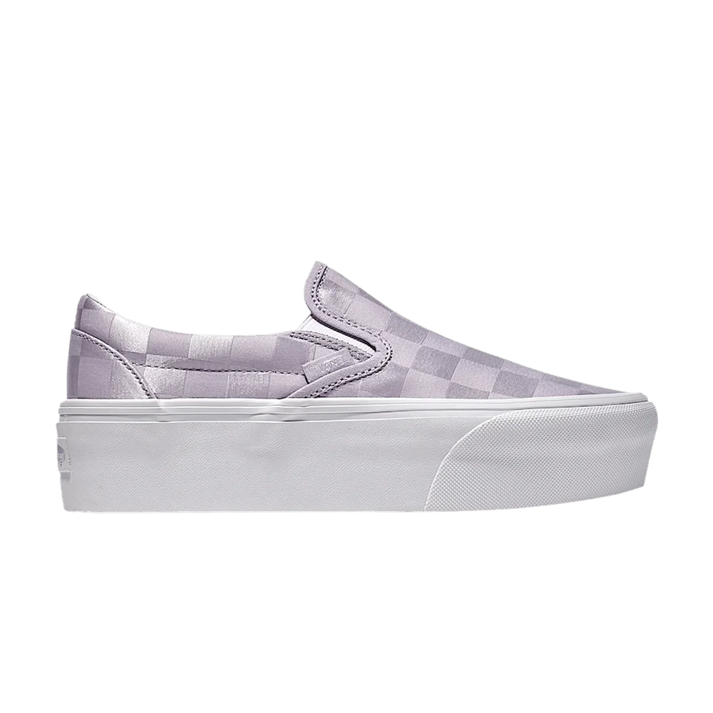 Vans Classic Slip-On Stackform 'Checkerboard - Lilac Purple'