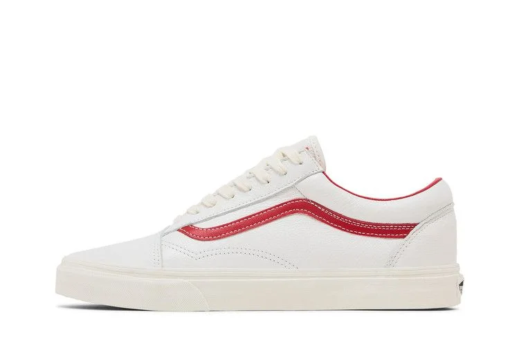 Vans Old Skool 'Vintage Leather - Blanc De Blanc Red'