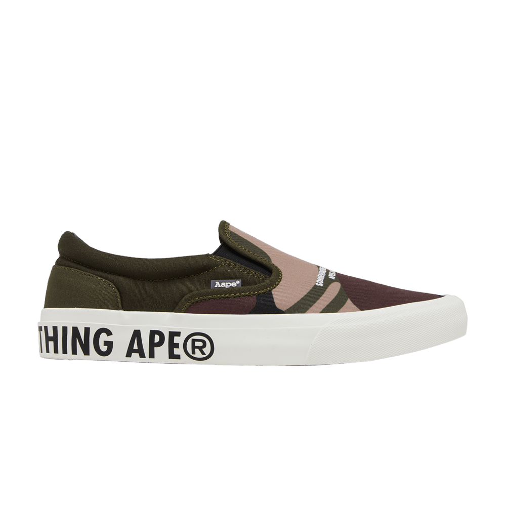 Кроссовки BAPE AAPE Slip-On 'Green Camo'