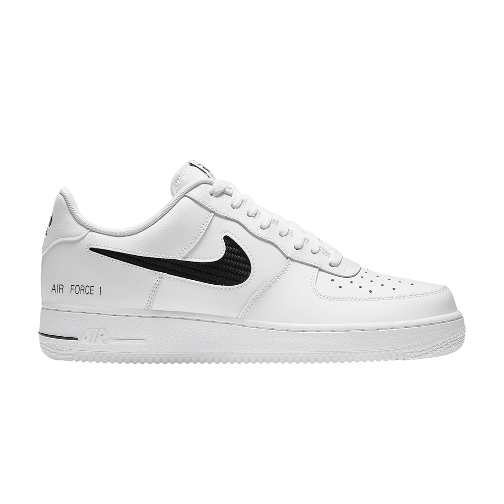 Кроссовки Nike Air Force 1 '07 LV8 'Cut Out Swoosh - White Black'