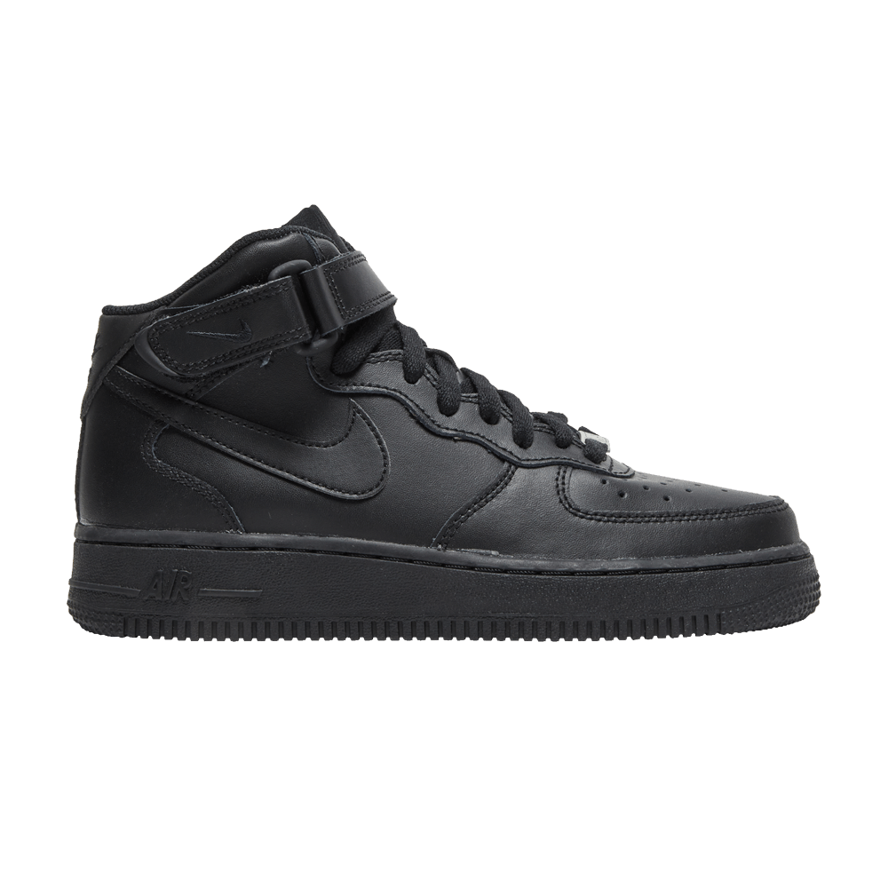 Кроссовки Nike Air Force 1 Mid LE GS 'Triple Black'
