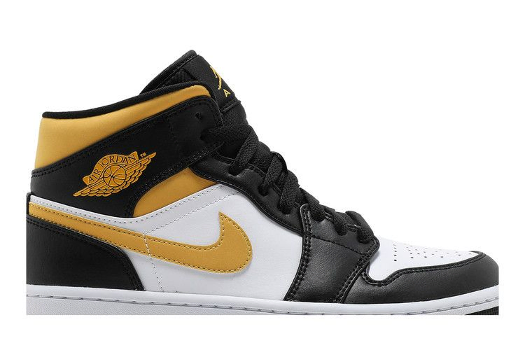 Кроссовки Air Jordan 1 Mid 'Black University Gold'