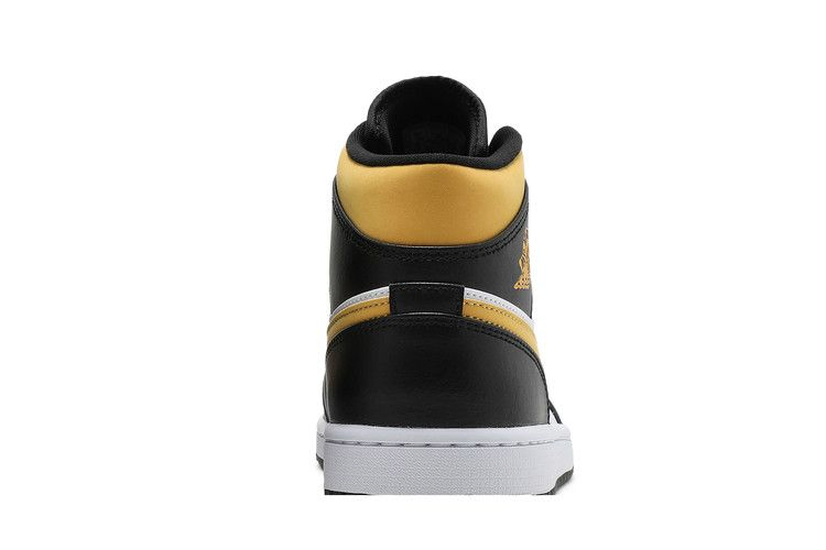 Кроссовки Air Jordan 1 Mid 'Black University Gold'