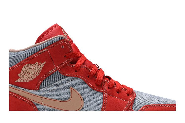 Кроссовки Air Jordan 1 Mid 'Denim Red'