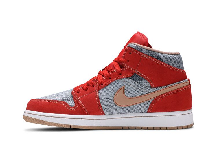 Кроссовки Air Jordan 1 Mid 'Denim Red'