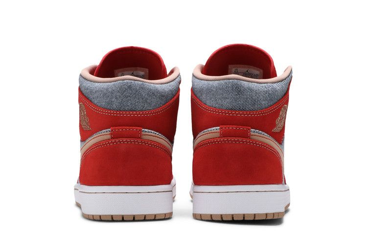Кроссовки Air Jordan 1 Mid 'Denim Red'