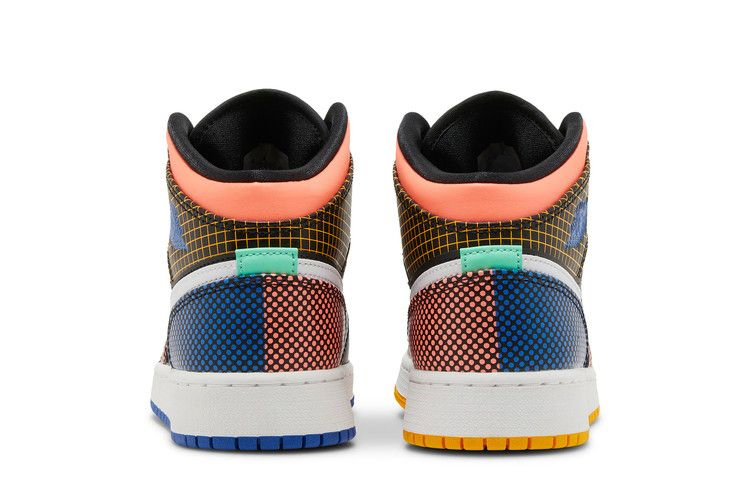 Кроссовки Air Jordan 1 Mid MMD GS 'Multi Grid'