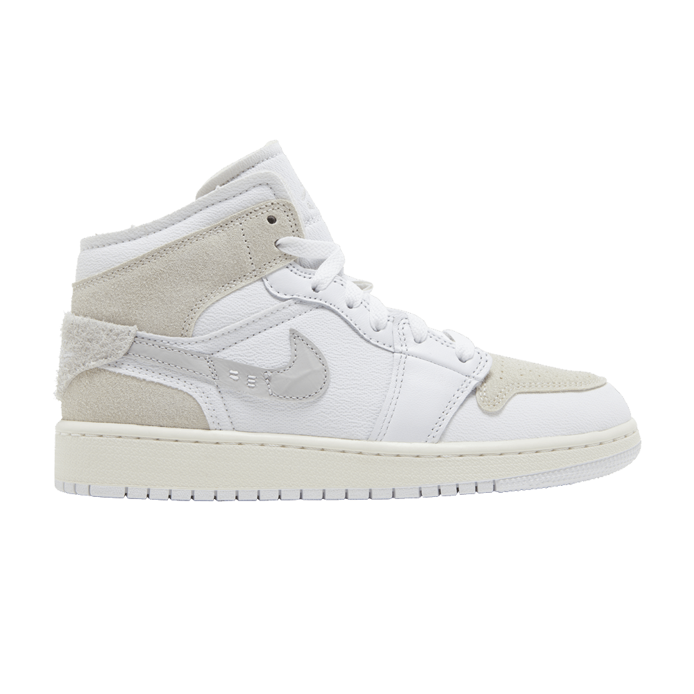 Кроссовки Air Jordan 1 Mid SE Craft GS 'Inside Out - White Sail'