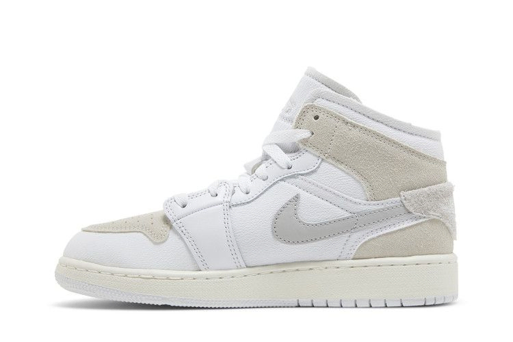 Кроссовки Air Jordan 1 Mid SE Craft GS 'Inside Out - White Sail'
