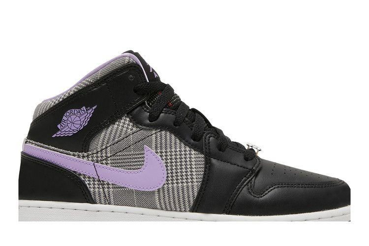 Кроссовки Air Jordan 1 Mid SE GS 'Houndstooth'