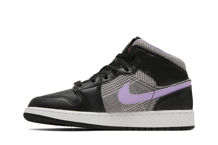 Кроссовки Air Jordan 1 Mid SE GS 'Houndstooth'