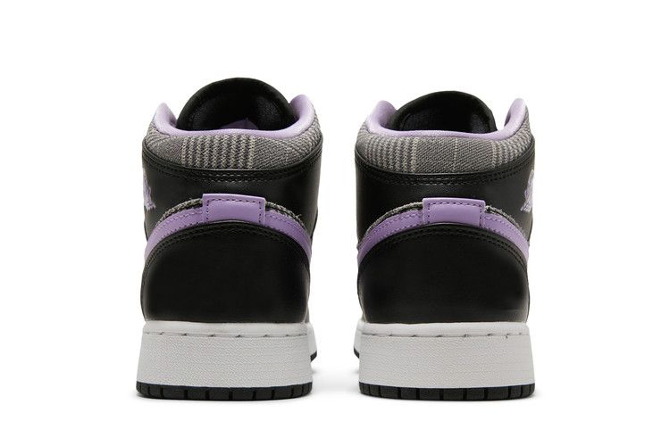 Кроссовки Air Jordan 1 Mid SE GS 'Houndstooth'