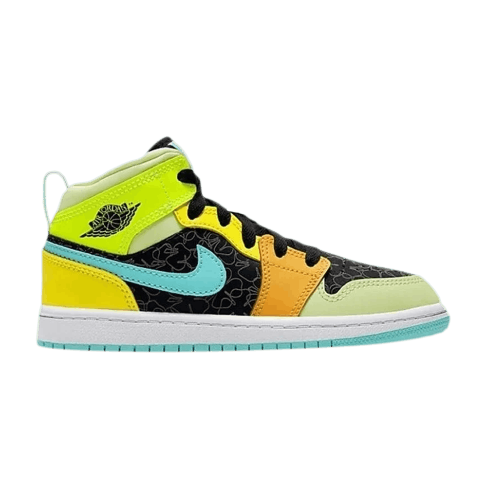 Кроссовки Air Jordan 1 Mid SE PS 'Clover'