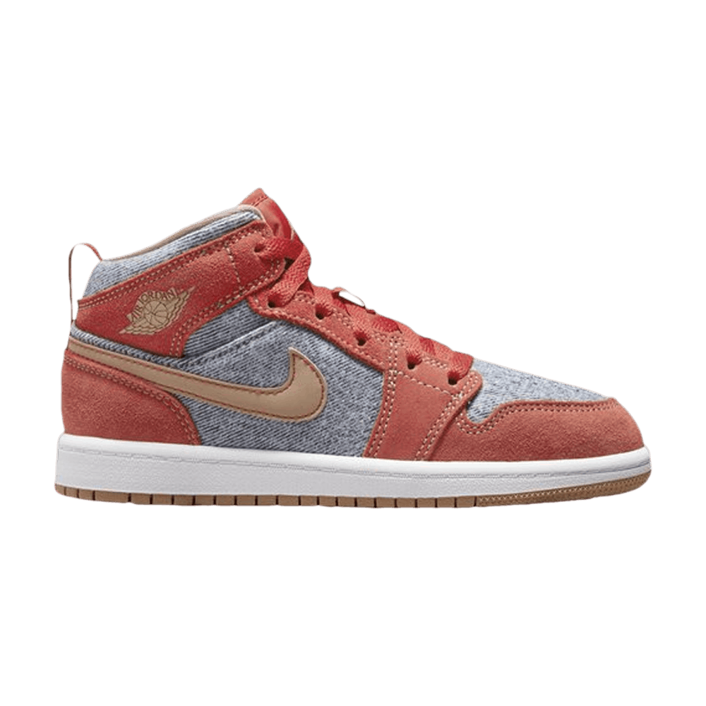 Кроссовки Air Jordan 1 Mid SE PS 'Denim Red'