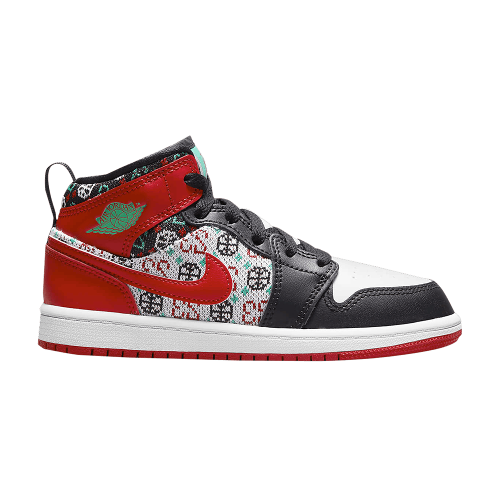 Кроссовки Air Jordan 1 Mid SE PS 'Ugly Christmas Sweater'