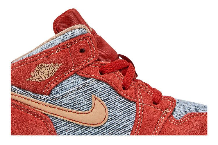 Кроссовки Air Jordan 1 Mid SE TD 'Denim Red'