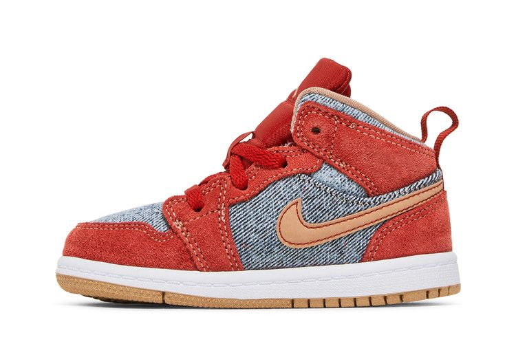 Кроссовки Air Jordan 1 Mid SE TD 'Denim Red'